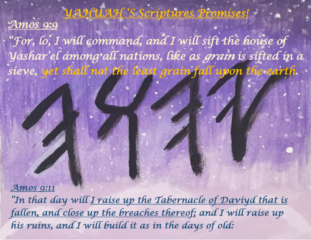 Yahuah's promises, Amos 9:9-11
