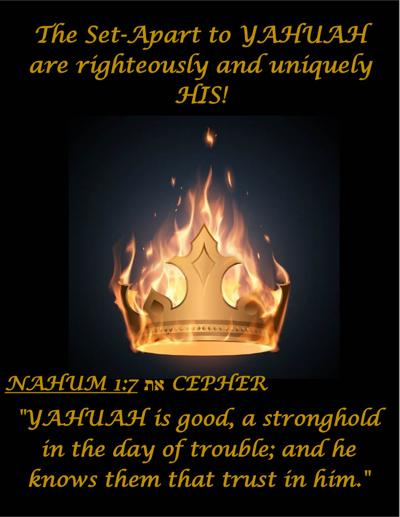 royal crown on fire with bible Cepher text