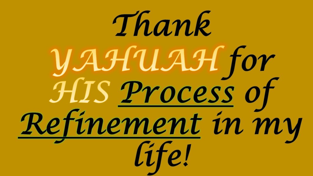 YAHUAH'S Process of Refinement.  “The Words of YAHUAH are pure Words:
as silver tried in a furnace of earth, purified seven times.”
(Psalm 12:6)